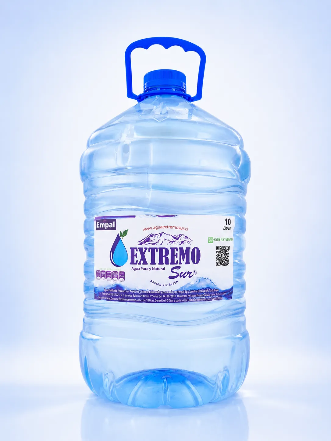 Agua purificada 10 litros desechable